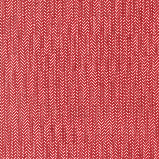 Berry And Pine Yule Herringbone Blenders Cranberry by Lella Boutique for Moda Fabrics - 5246 14