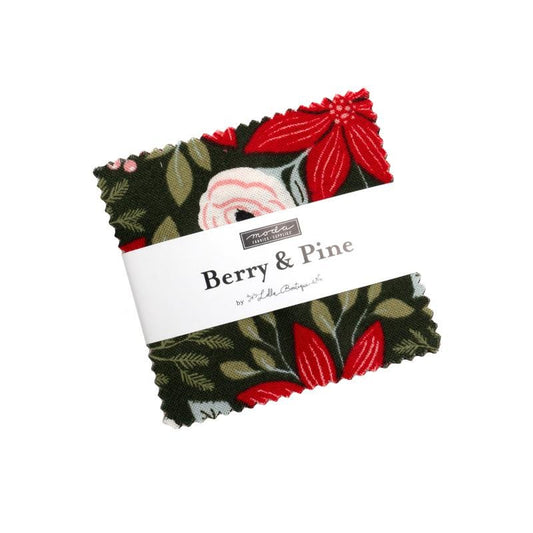 Berry And Pine Mini Charm by Lella Boutique for Moda Fabrics - 5240MC 42 Assorted pieces