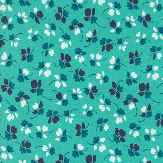 Color Crush Flourish Florals Aqua by V and Co. Vanessa Christenson for Moda Fabrics - 10882 17