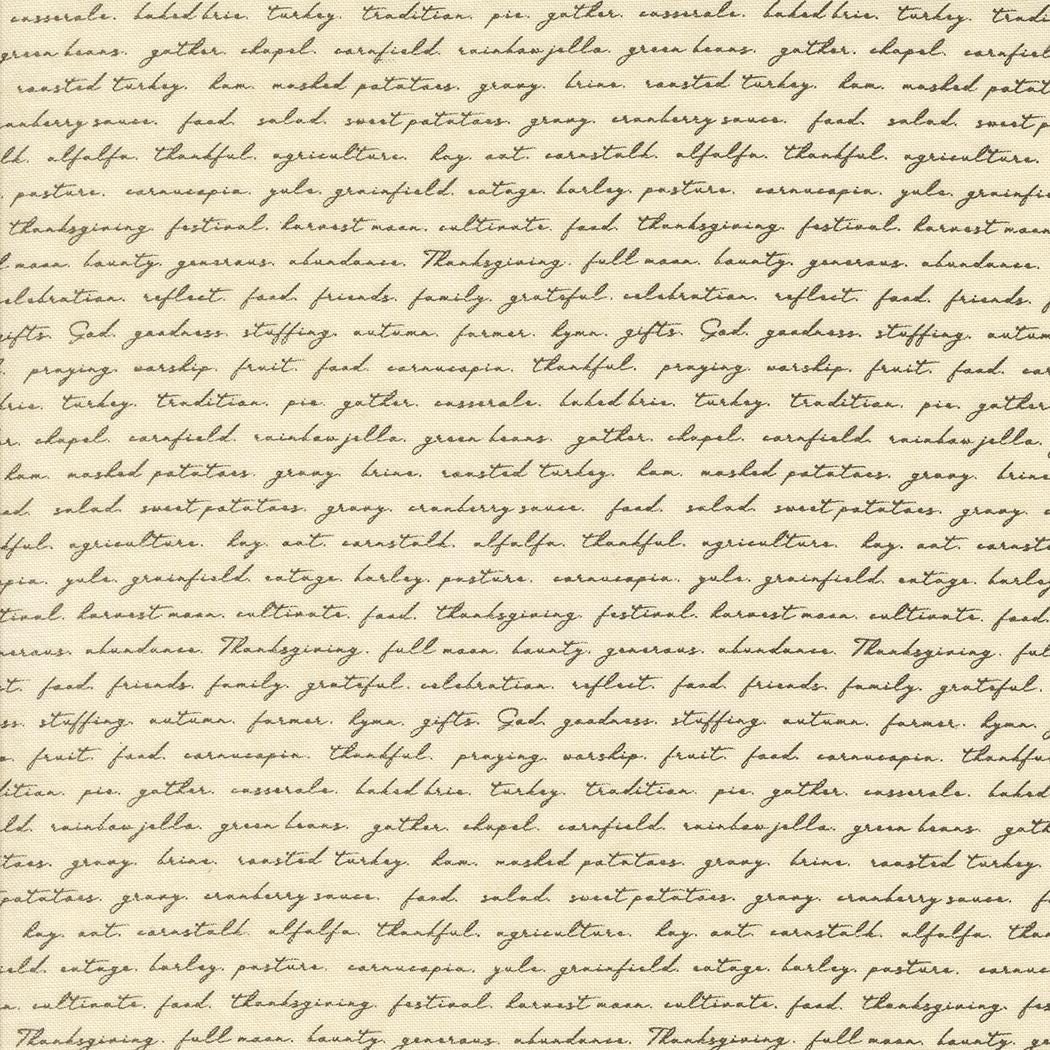 Acorn Hollow Ecru Campfire Text and Words Script by BasicGrey for Moda Fabrics - 30767 12