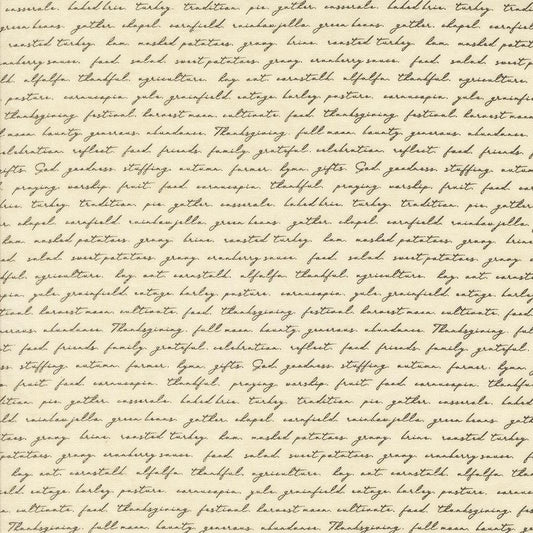 Acorn Hollow Ecru Campfire Text and Words Script by BasicGrey for Moda Fabrics - 30767 12