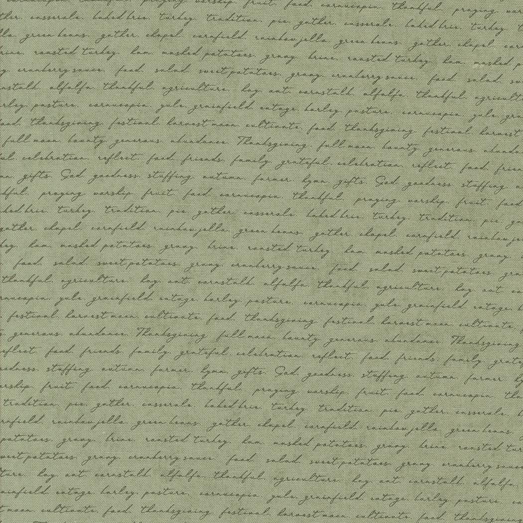 Acorn Hollow Sage Campfire Text and Words Script by BasicGrey for Moda Fabrics - 30767 19
