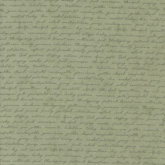 Acorn Hollow Sage Campfire Text and Words Script by BasicGrey for Moda Fabrics - 30767 19