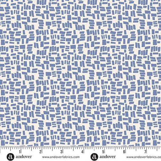 Conway Cottage Blue Cobblestone by Karen Lewis Textiles for Andover Fabrics - A-1421-B