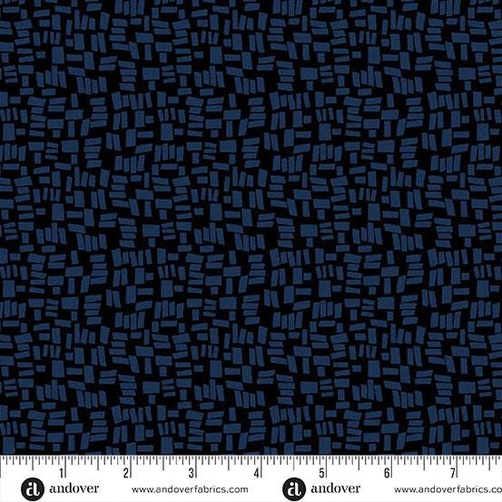 Conway Cottage Black Cobblestone by Karen Lewis Textiles for Andover Fabrics - A-1421-K