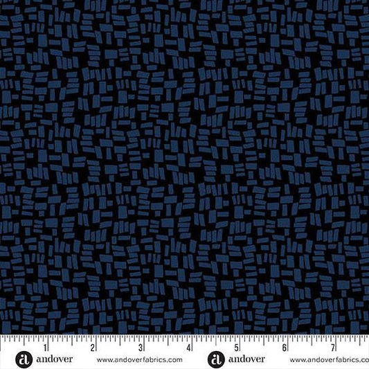Conway Cottage Black Cobblestone by Karen Lewis Textiles for Andover Fabrics - A-1421-K