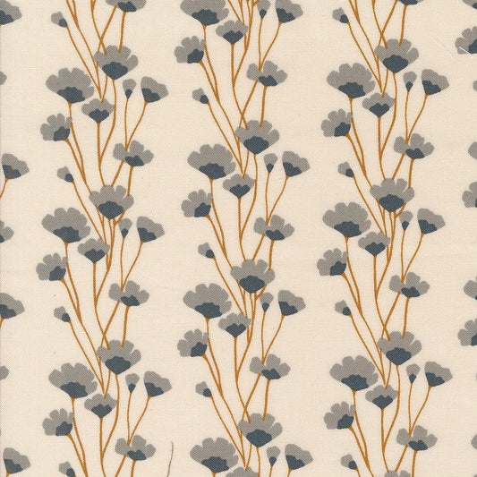 Rainier Overcast Flower Chains Florals Stripe Vine Eggshell by Jessica Rose for Moda Fabrics - 38142 11