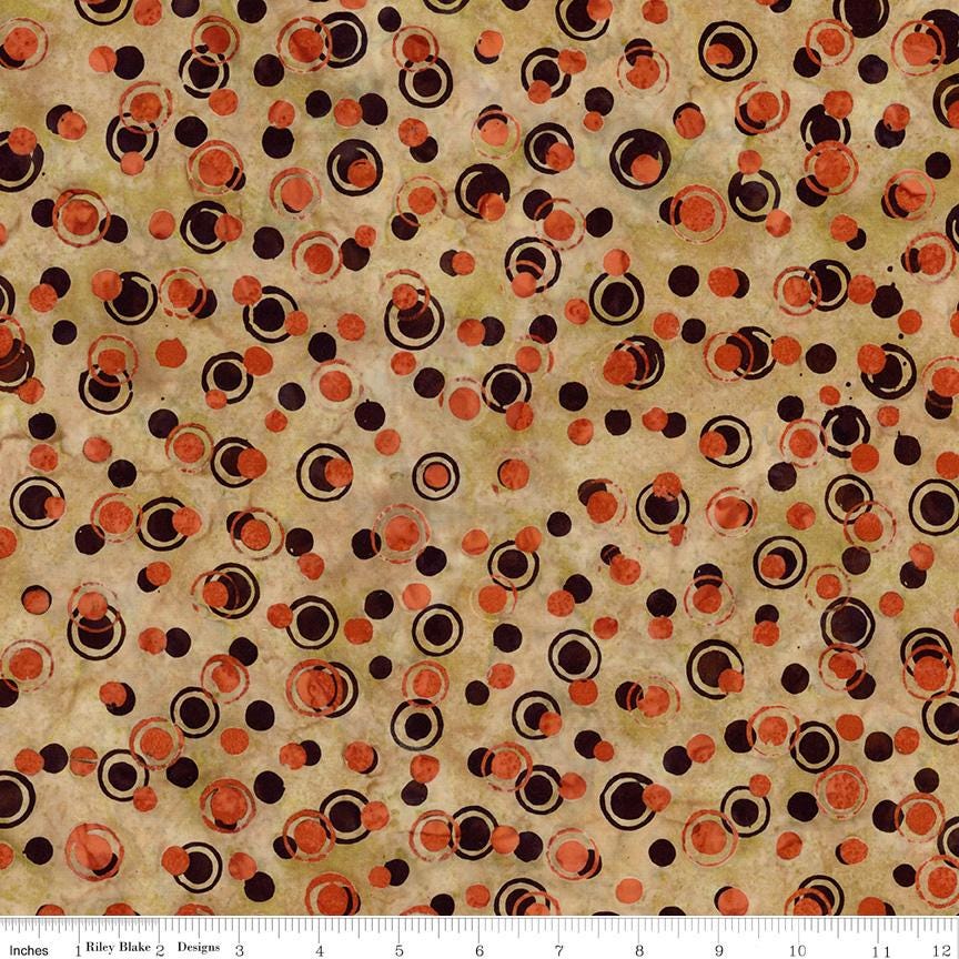 Expression Batiks Fright This Way Ginger Syrup by Sandy Gervais for Riley Blake Designs - BT23333-147