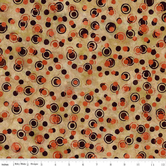 Expression Batiks Fright This Way Ginger Syrup by Sandy Gervais for Riley Blake Designs - BT23333-147