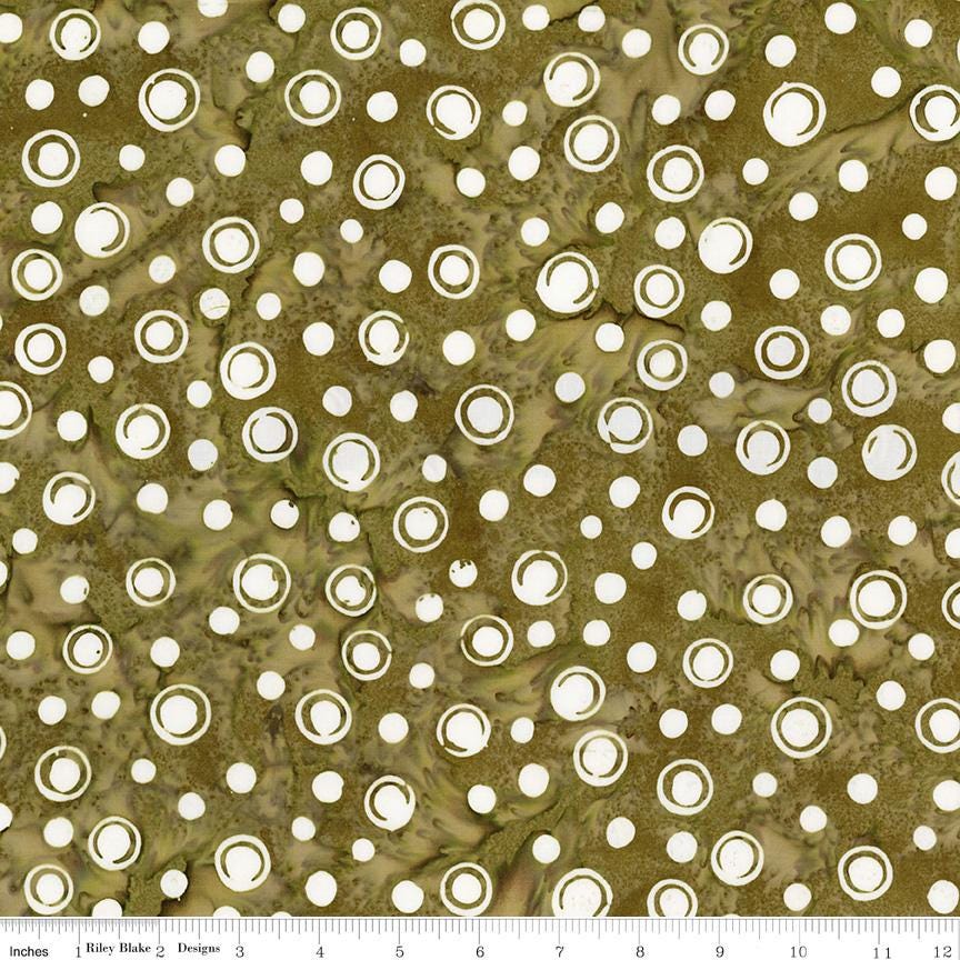 Expression Batiks Fright This Way Olive by Sandy Gervais for Riley Blake Designs - BT23334-315