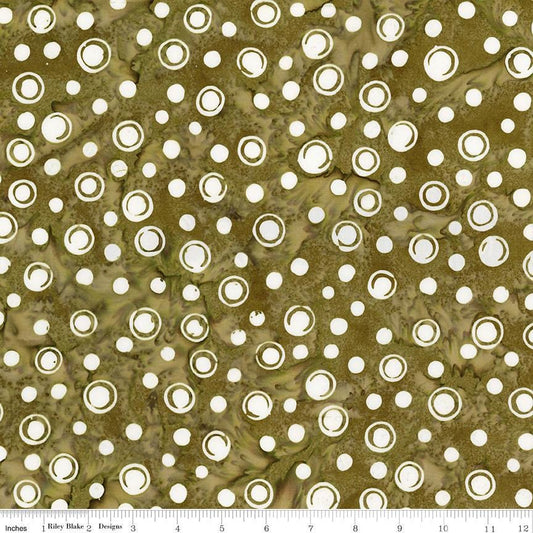 Expression Batiks Fright This Way Olive by Sandy Gervais for Riley Blake Designs - BT23334-315