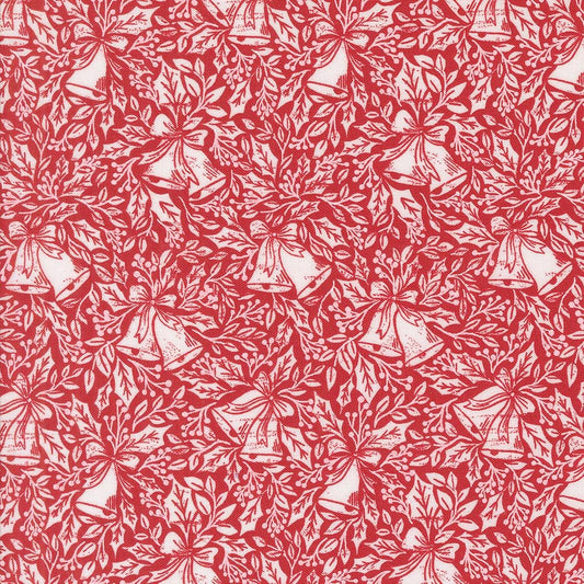Berry And Pine Bell Song Blenders Bells Christmas Cranberry by Lella Boutique for Moda Fabrics - 5242 14