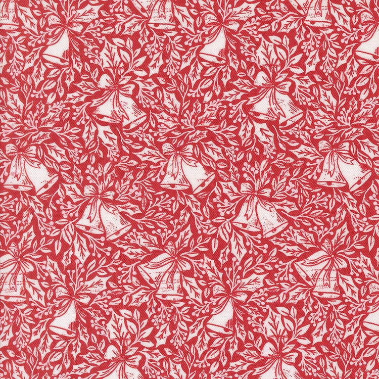 Berry And Pine Bell Song Blenders Bells Christmas Cranberry by Lella Boutique for Moda Fabrics - 5242 14