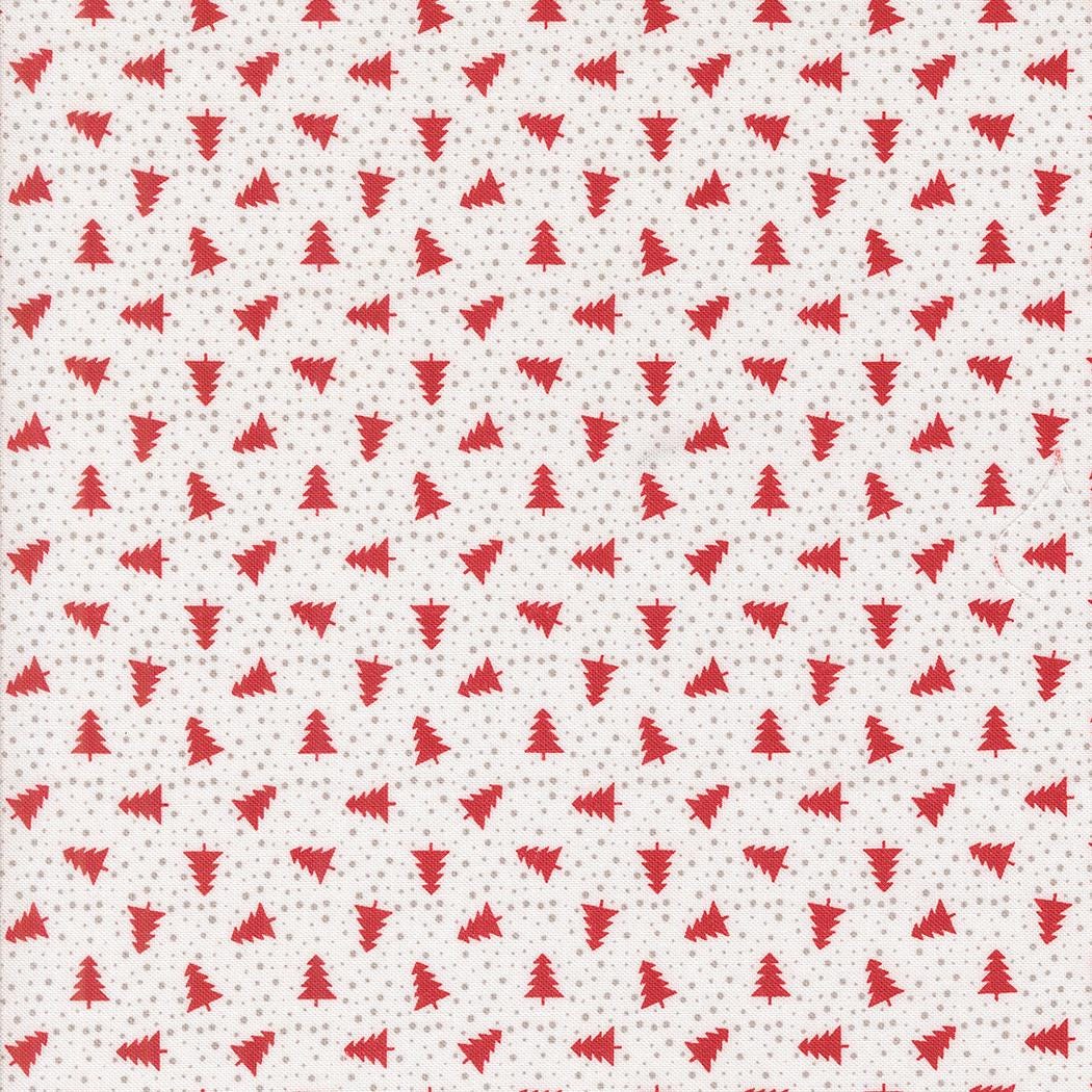 Berry And Pine Little Trees Christmas Trees Dots Snow by Lella Boutique for Moda Fabrics - 5245 11