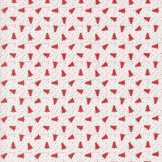 Berry And Pine Little Trees Christmas Trees Dots Snow by Lella Boutique for Moda Fabrics - 5245 11