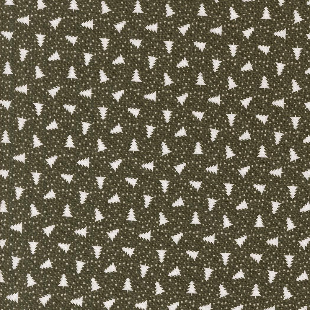 Berry And Pine Little Trees Christmas Trees Dots Wintergreen by Lella Boutique for Moda Fabrics - 5245 13