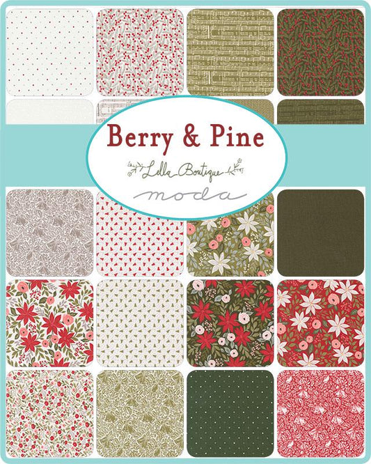 Berry And Pine Fat Quarter Bundle by Lella Boutique for Moda Fabrics - 5240AB - 32 pieces