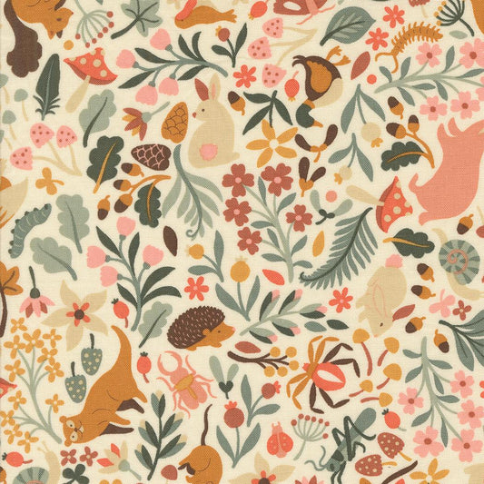 Acorn Hollow Ecru Flora and Fauna Novelty Bugs Animals Flowers by BasicGrey for Moda Fabrics - 30760 11