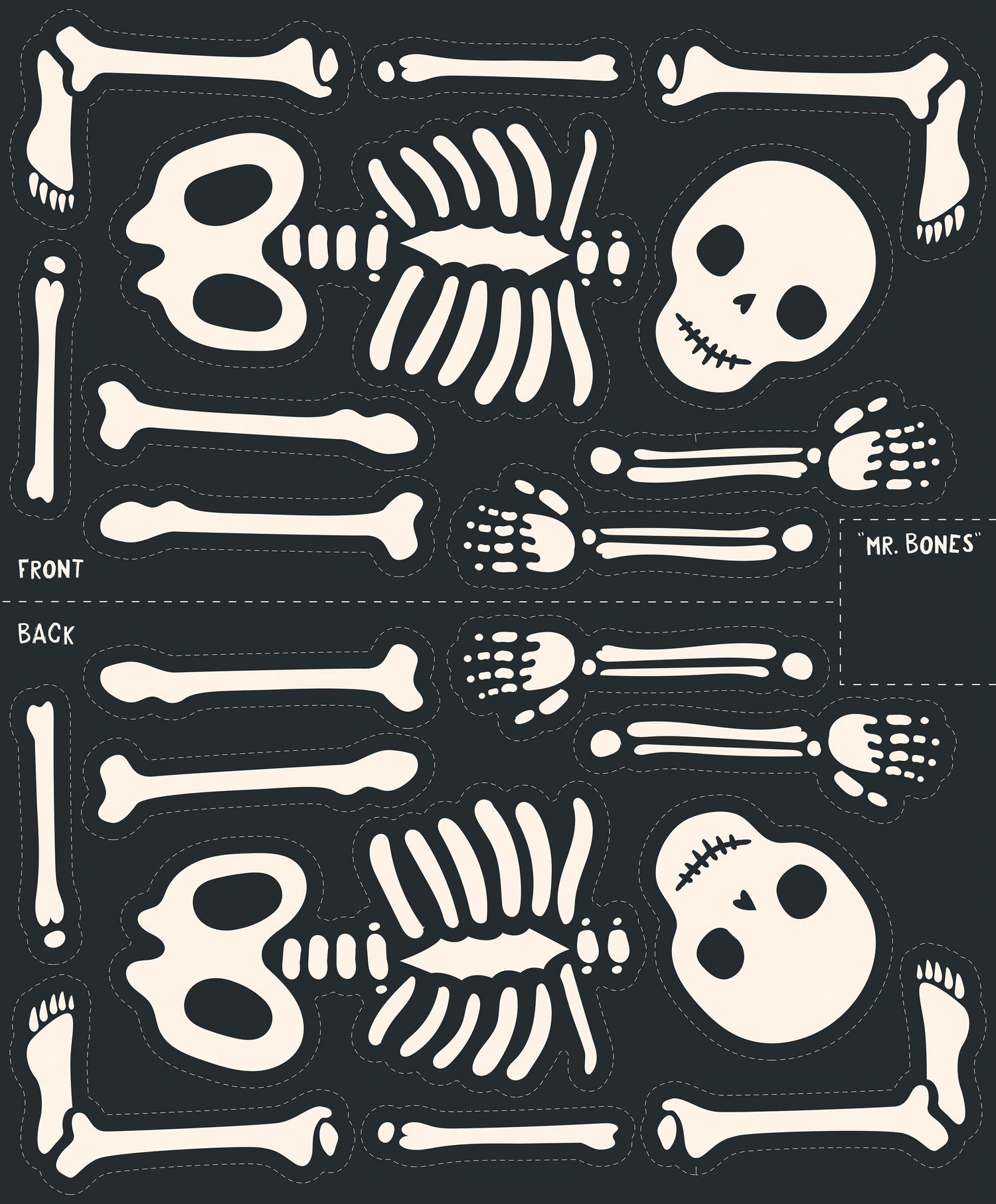 Hey Pumpkin Mr. Bones Jr. Panel by My Mind's Eye for Riley Blake Designs - P16039-PANEL