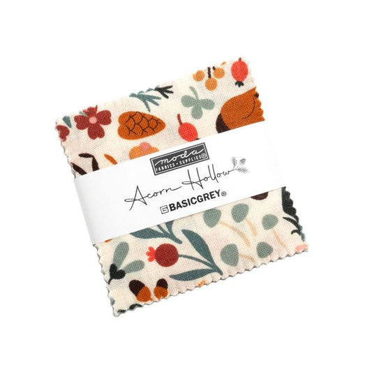 Acorn Hollow Mini Charm by BasicGrey for Moda Fabrics - 30760MC - 42 Assorted pieces