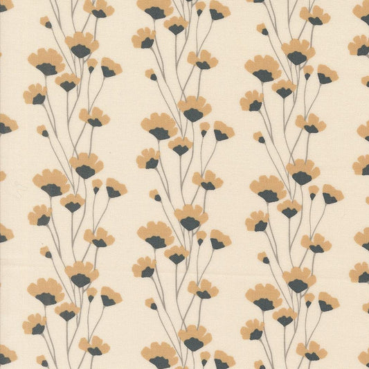 Rainier Overcast Flower Chains Florals Stripe Vine Eggshell Tan by Jessica Rose for Moda Fabrics - 38142 28