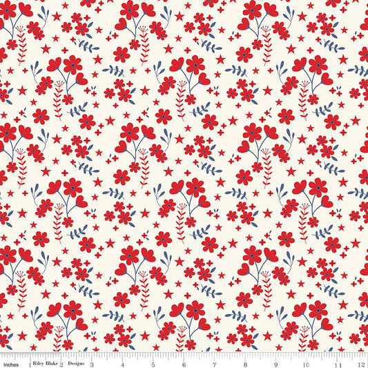 Freedom Garden Ditsy Floral Multi by My Mind's Eye for Riley Blake Designs - C15625-MULTI