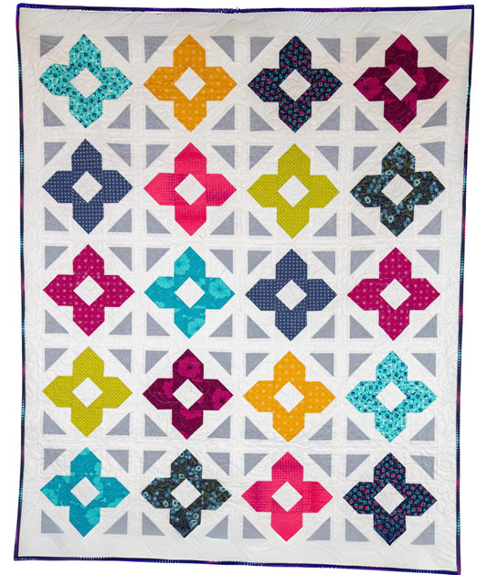 Luminaries Quilt Kit with the Color Crush Collection by Moda Fabrics
