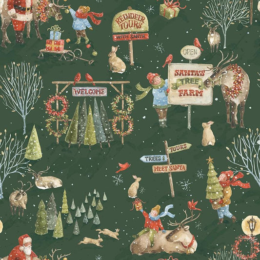 Santa's Tree Farm Main Forest by Lisa Audit for Riley Blake Designs - CD16450-FOREST