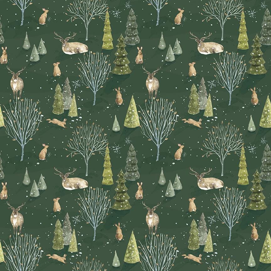 Santa's Tree Farm Woodland Forest by Lisa Audit for Riley Blake Designs - CD16451-FOREST