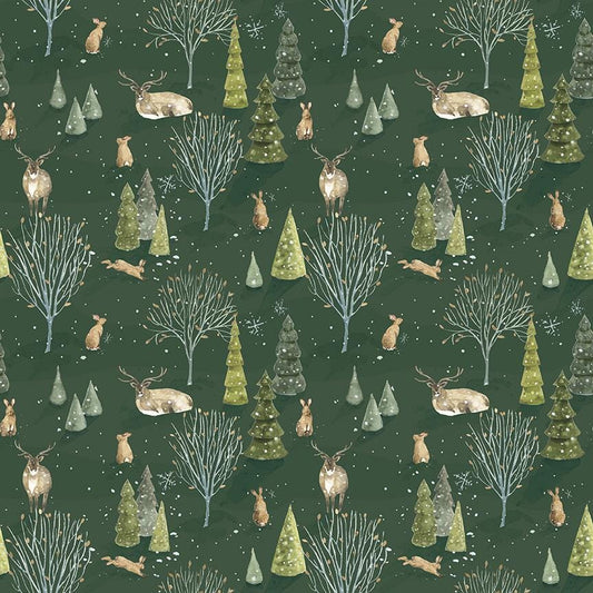 Santa's Tree Farm Woodland Forest by Lisa Audit for Riley Blake Designs - CD16451-FOREST