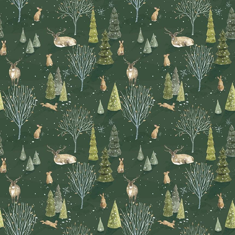 Santa's Tree Farm Woodland Forest by Lisa Audit for Riley Blake Designs - CD16451-FOREST