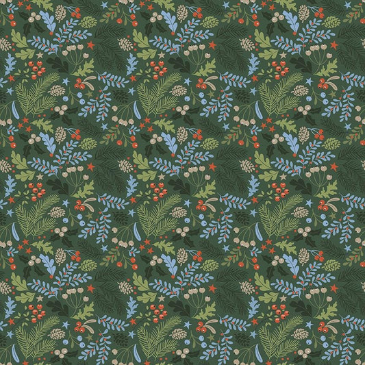 Santa's Tree Farm Berries & Boughs Forest by Lisa Audit for Riley Blake Designs - C16452-FOREST