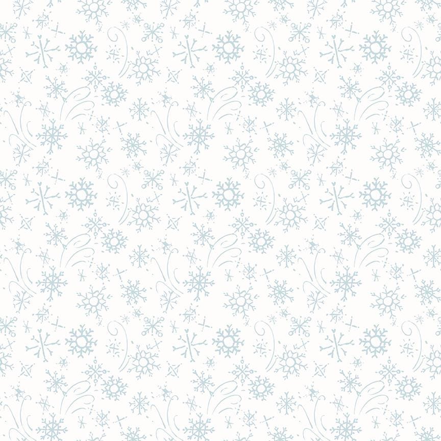 Santa's Tree Farm Snowflake Snowy by Lisa Audit for Riley Blake Designs - C16454-SNOWY