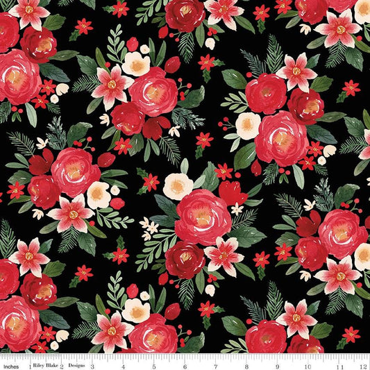 Charming Christmas Main Black by Kelsey Carlson for Riley Blake Designs - C16350-BLACK