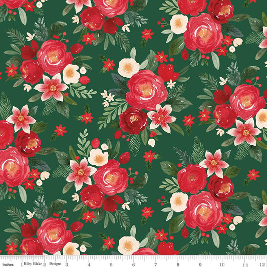 Charming Christmas Main Green by Kelsey Carlson for Riley Blake Designs - C16350-GREEN