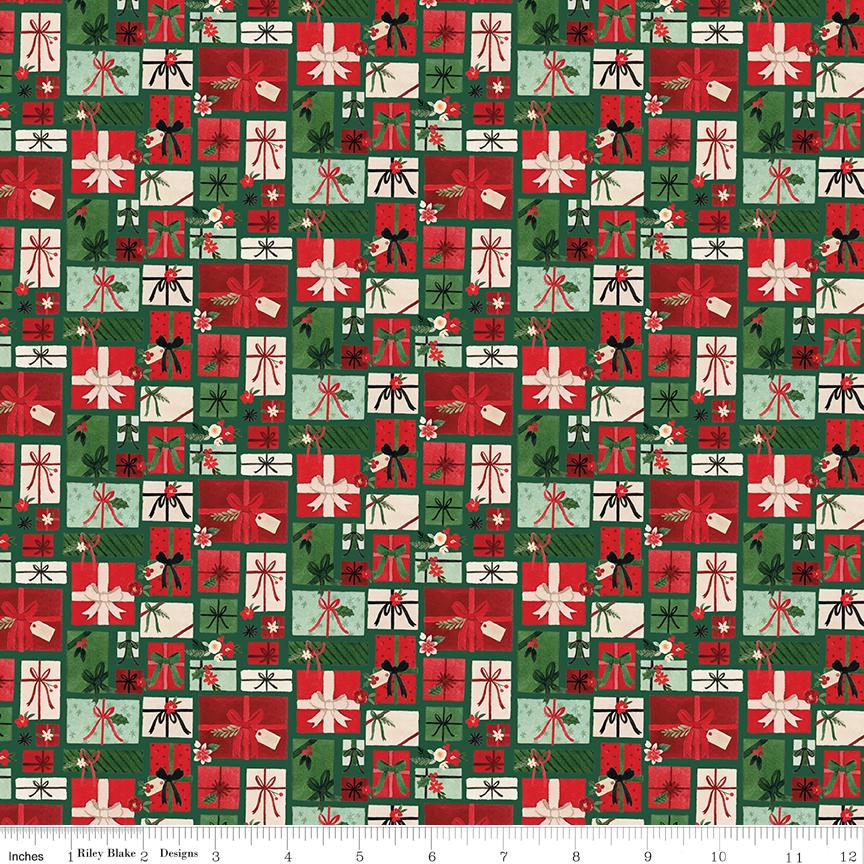 Charming Christmas Pretty Presents Green by Kelsey Carlson for Riley Blake Designs - C16352-GREEN