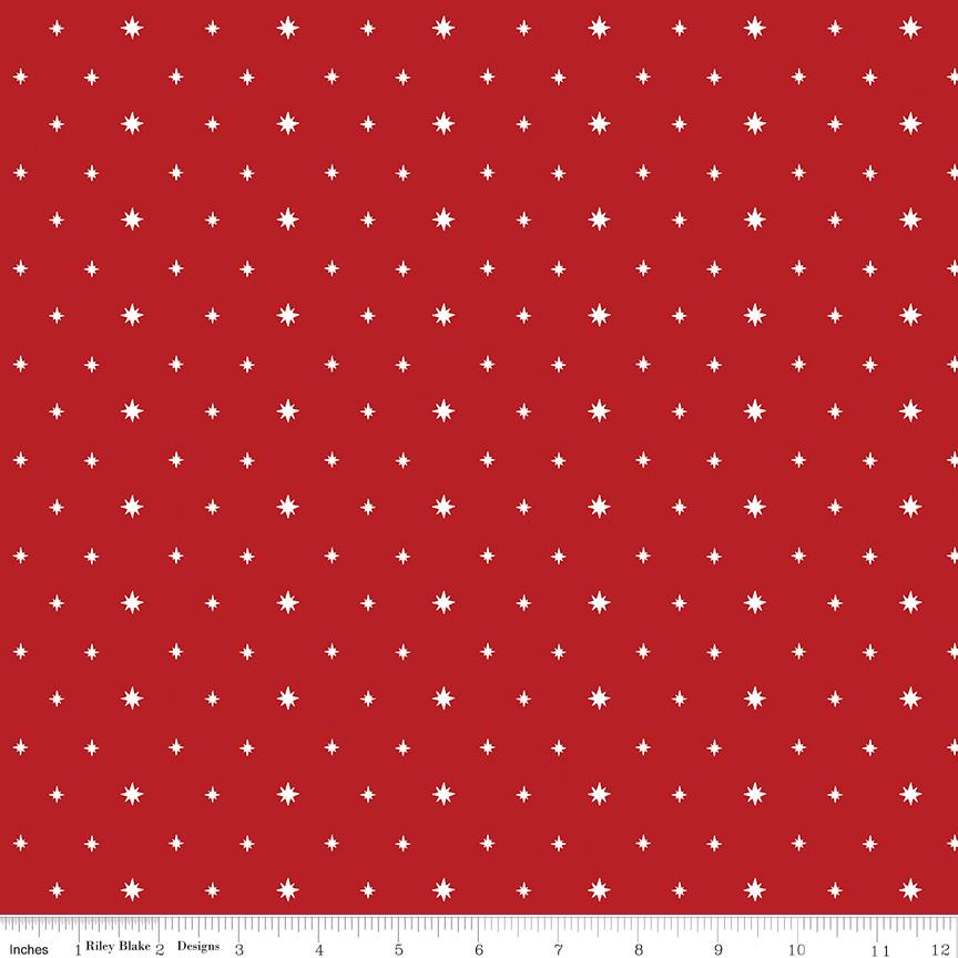 Charming Christmas Stars Red by Kelsey Carlson for Riley Blake Designs - C16355-RED