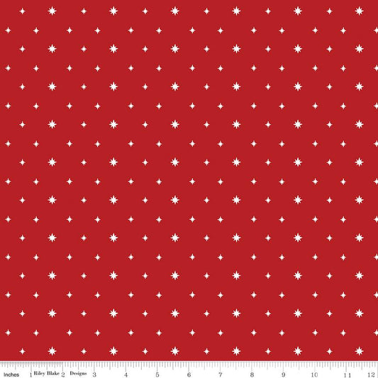 Charming Christmas Stars Red by Kelsey Carlson for Riley Blake Designs - C16355-RED