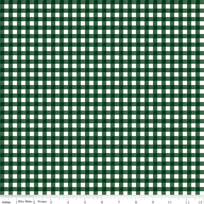 Charming Christmas Gingham Green by Kelsey Carlson for Riley Blake Designs - C16356-GREEN
