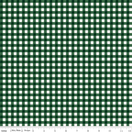 Charming Christmas Gingham Green by Kelsey Carlson for Riley Blake Designs - C16356-GREEN