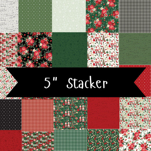Charming Chrimstas 5" Stacker by Kelsey Carlson for Riley Blake Design Fabrics - 5-16350-42