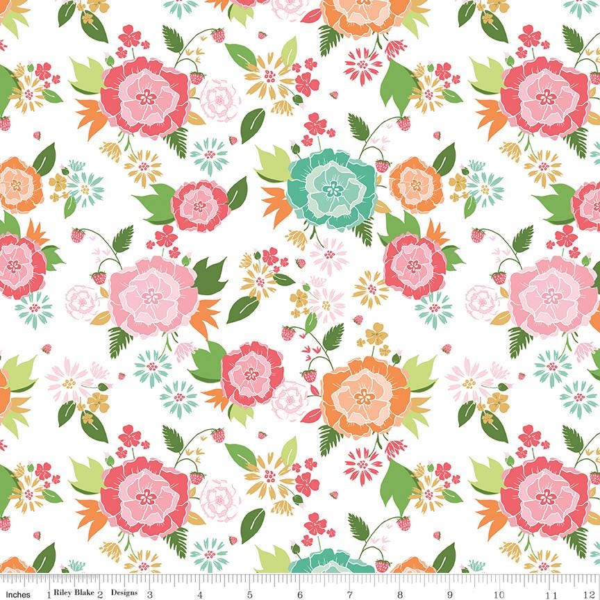 Summer Skies and Fireflies Main White by Gracey Larson for Riley Blake Designs - C16370-WHITE