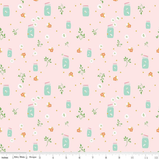 Summer Skies and Fireflies Fireflies Pink by Gracey Larson for Riley Blake Designs - C16373-PINK