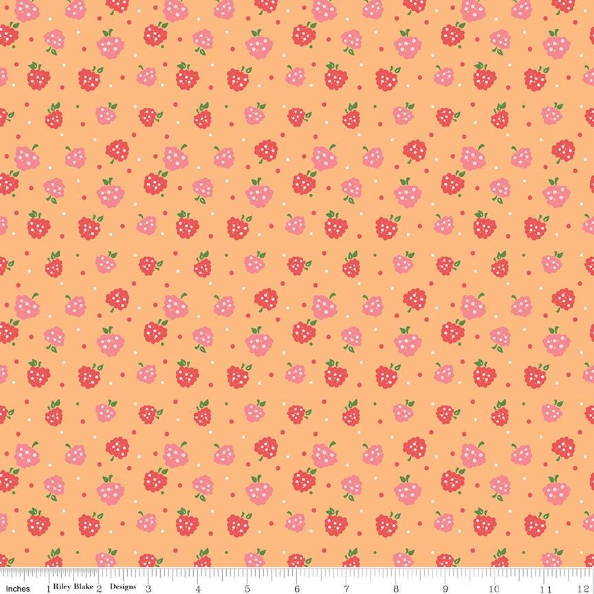 Summer Skies and Fireflies Raspberries Orange by Gracey Larson for Riley Blake Designs - C16374-ORANGE