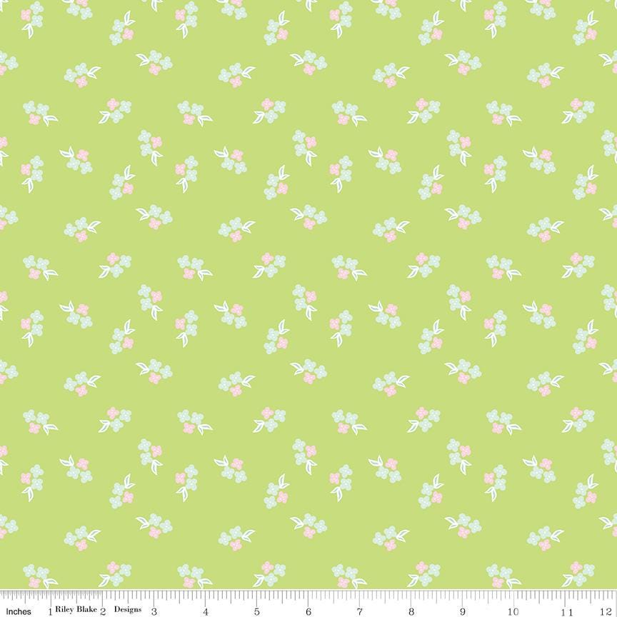 Summer Skies and Fireflies Floral Lime by Gracey Larson for Riley Blake Designs - C16377-LIME