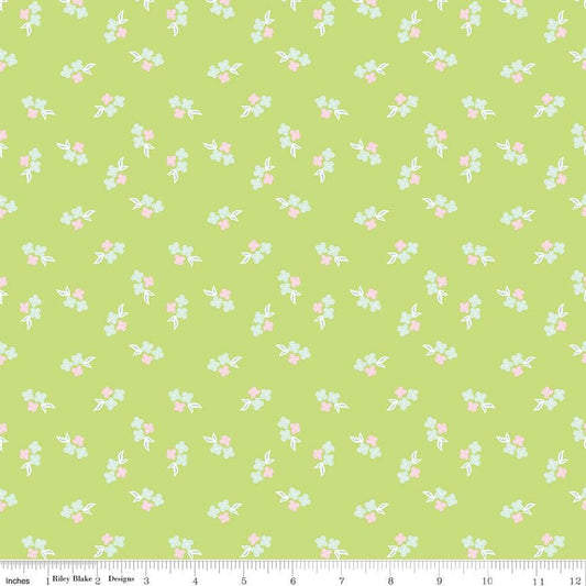 Summer Skies and Fireflies Floral Lime by Gracey Larson for Riley Blake Designs - C16377-LIME