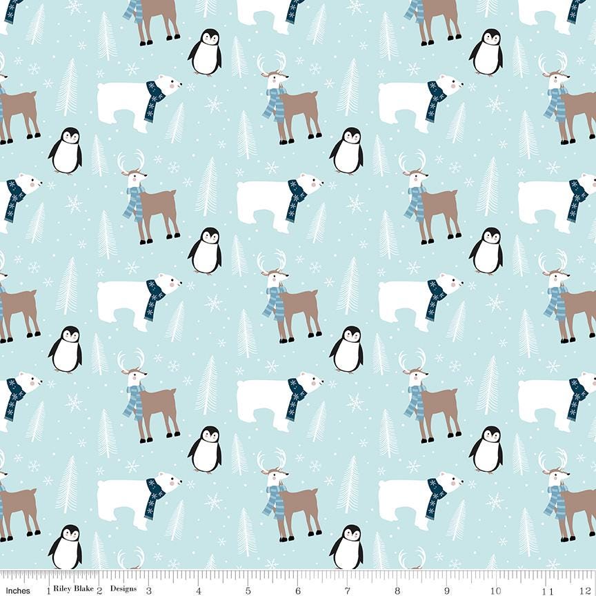 Winter Magic Main Aqua by Dani Mogstad for Riley Blake Designs - C16360-AQUA