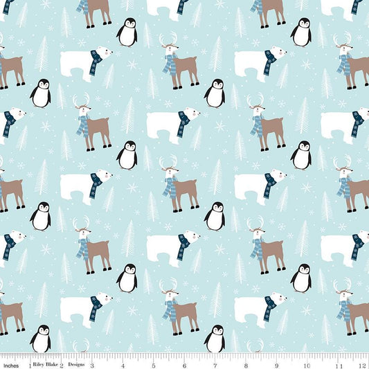Winter Magic Main Aqua by Dani Mogstad for Riley Blake Designs - C16360-AQUA