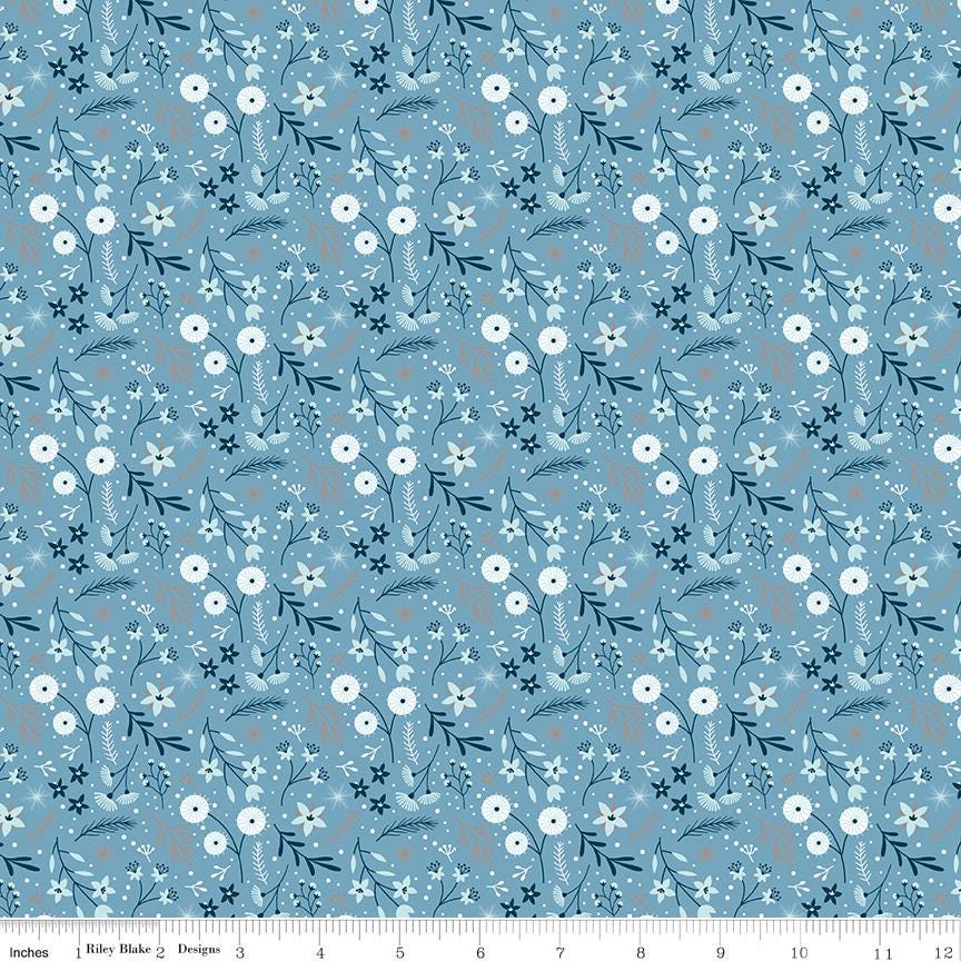 Winter Magic Floral Blue by Dani Mogstad for Riley Blake Designs - C16361-BLUE