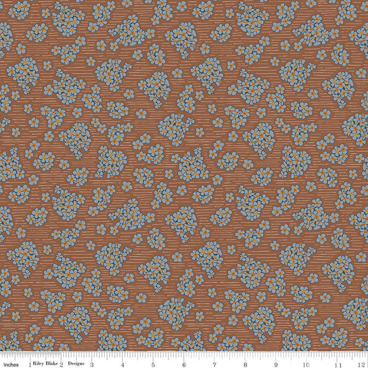 Honey Locust Hydrangeas Saddle by Amber Johnson for Riley Blake Designs - C16271-SADDLE